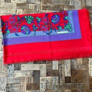 Marco Corsari Square Red Purple Italian Scarf